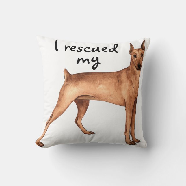 Rescue German Pinscher Kissen (Vorderseite)