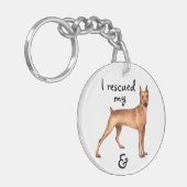 Rescue German Pinscher Schlüsselanhänger (Vorderseite links)