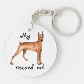 Rescue German Pinscher Schlüsselanhänger (Rückseite)