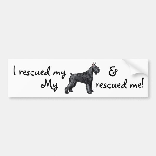 Rescue Giant Schnauzer Autoaufkleber (Vorne)