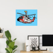 Rescue Helicopter Poster (Heimbüro)
