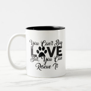 Rescue Hund Liebe 11 oz Zwei-Tonen-Tasse Zweifarbige Tasse