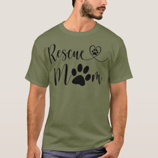Rescue Hund Lover Herzkatzenkatze Mama Liebe geret T-Shirt