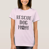Rescue Hund Mama Herzpflaster drucken T-Shirt (Vorderseite)