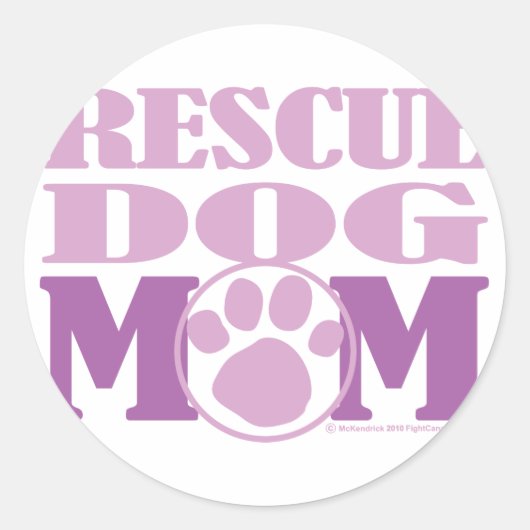 Rescue Hund Mama Runder Aufkleber (Vorderseite)