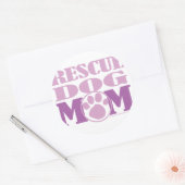 Rescue Hund Mama Runder Aufkleber (Umschlag)