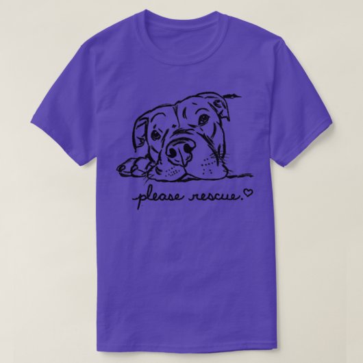Rescue Hund Rescue Pit Bull Pittie Lovers Adoptier T-Shirt (Design vorne)