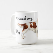 Rescue Irish Red und White Setter Kaffeetasse (Vorderseite Links)
