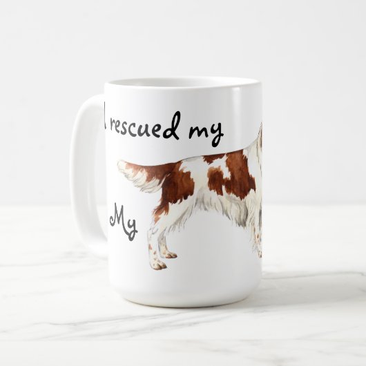 Rescue Irish Red und White Setter Kaffeetasse (Vorderseite Links)
