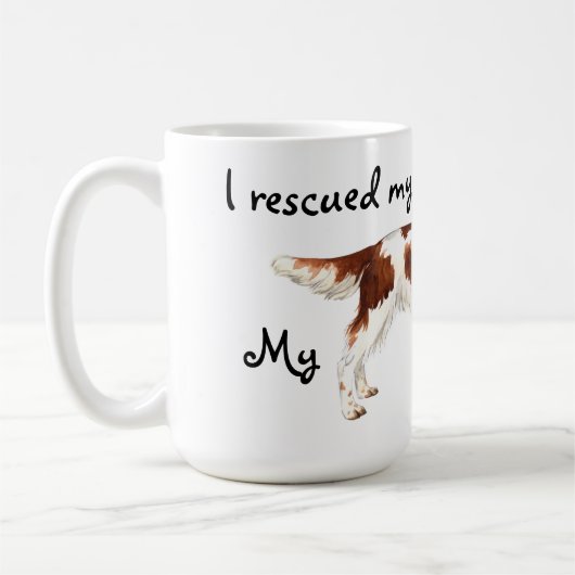 Rescue Irish Red und White Setter Kaffeetasse (Links)