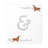 Rescue Irish Setter Notizblock (Vorderseite)