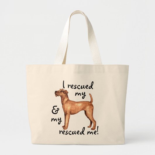 Rescue Irish Terrier Jumbo Stoffbeutel (Vorne)