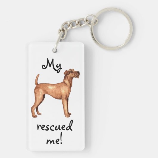 Rescue Irish Terrier Schlüsselanhänger (Rückseite)