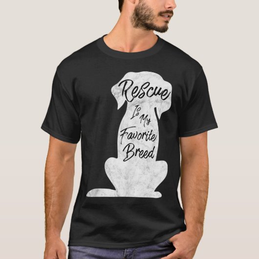 Rescue Is My Favorite Breed Design T-Shirt (Vorderseite)