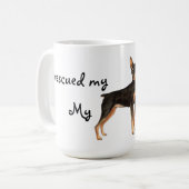 Rescue Miniatur Pinscher Kaffeetasse (Vorderseite Links)