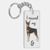 Rescue Miniature Pinscher Schlüsselanhänger (Vorderseite links)
