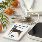 Rescue Miniature Pinscher Schlüsselanhänger (Vorderseite rechts)