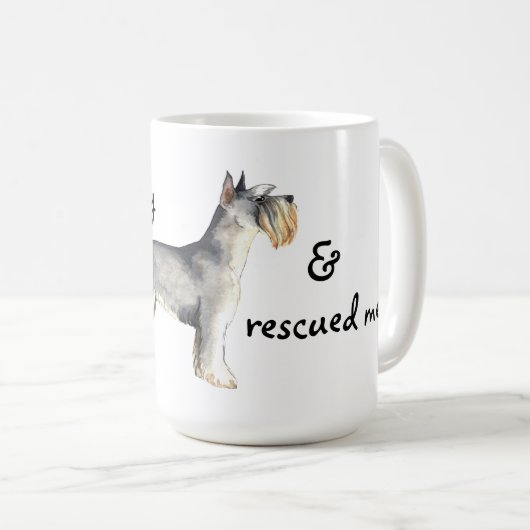 Rescue Miniature Schnauzer Kaffeetasse (VorderseiteRechts)