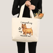 Rescue Norwich Terrier Jumbo Stoffbeutel (Vorderseite (Produkt))