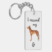 Rescue Pharaoh Hound Schlüsselanhänger (Vorderseite links)