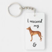 Rescue Pharaoh Hound Schlüsselanhänger (Vorderseite)