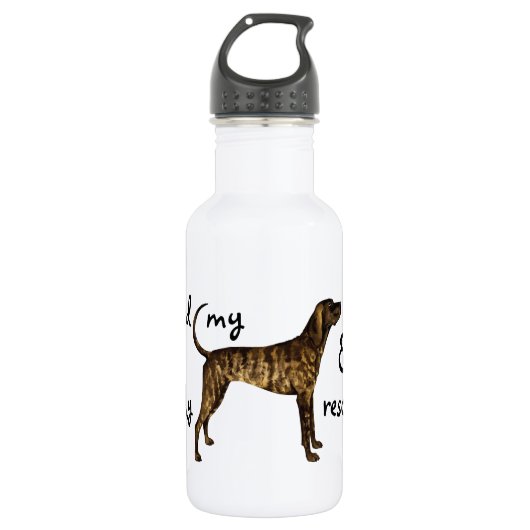 Rescue Plott Hound Edelstahlflasche (Vorderseite)