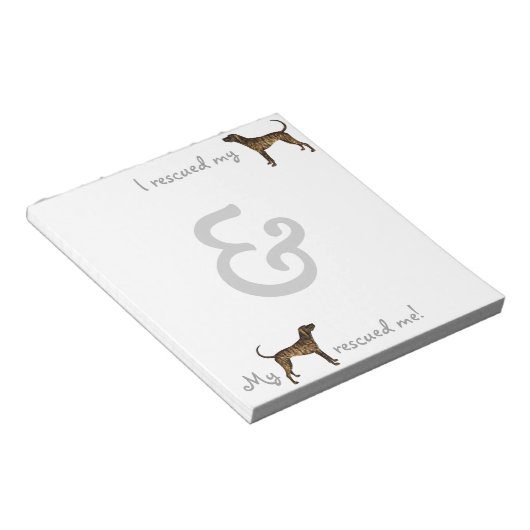Rescue Plott Hound Notizblock (angewinkelt)