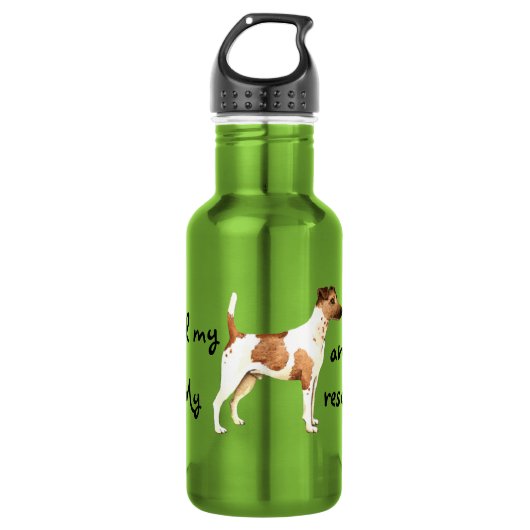 Rescue Smooth Fox Terrier Trinkflasche (Vorderseite)
