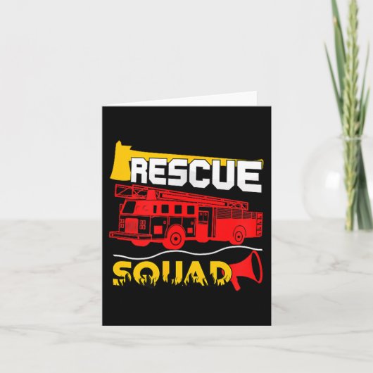 Rescue Squad Lifesaver Fireman Gift Proud Firefigh Karte (Vorderseite)