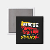 Rescue Squad Lifesaver Fireman Gift Proud Firefigh Magnet (Vorderseite/Rückseite)