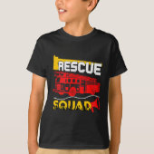 Rescue Squad Lifesaver Fireman Gift Proud Firefigh T-Shirt (Vorderseite)