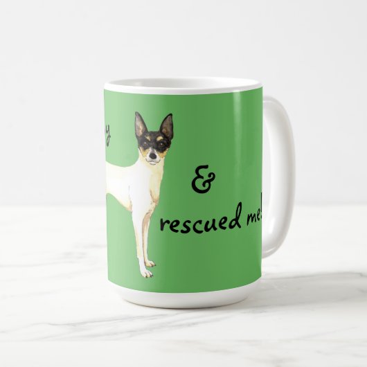 Rescue Toy Fox Terrier Kaffeetasse (VorderseiteRechts)