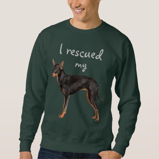 Rescue Toy Manchester Terrier Sweatshirt (Vorderseite)