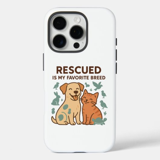 Rescued is My Favorite Breed Case-Mate iPhone Hülle (Rückseite)