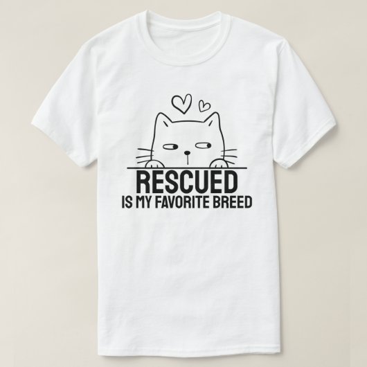 Rescued Is My Favorite Breed T-Shirt (Design vorne)