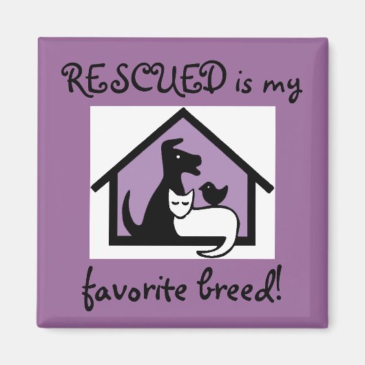 RESCUED ist meine Lieblingsrasse! Magnet (Vorne)