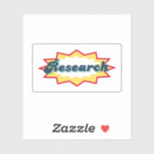 Research, comic book pop design aufkleber (Blatt)