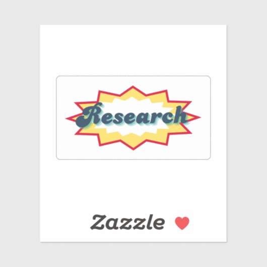 Research, comic book pop design aufkleber (Blatt)