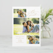 Reserva La Fecha 2 Fotos Moda Trendy Collage Wedd Save The Date (Stehend Vorderseite)