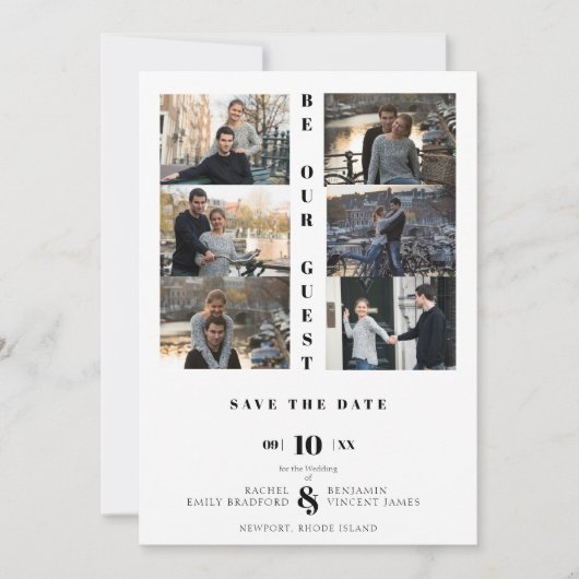 Reserva La Fecha Black Love Simple Elegant Modern Save The Date (Vorderseite)