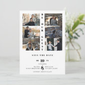 Reserva La Fecha Black Love Simple Elegant Modern Save The Date (Stehend Vorderseite)