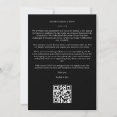 Reserva La Fecha Black Love Simple Elegant Modern Save The Date (Rückseite)