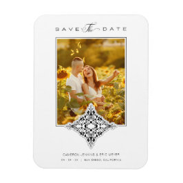 Reserva La Fecha Covid19 Black Chic Lace Romantic Magnet