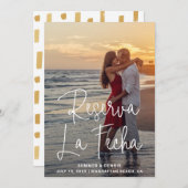 Reserva la Fecha Elegantes Script Foto Spanisch Save The Date (Vorne/Hinten)