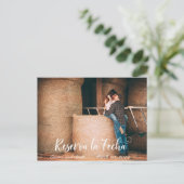 Reserva La Fecha Foto Save the Date Spanisch Ankündigungspostkarte (Stehend Vorderseite)