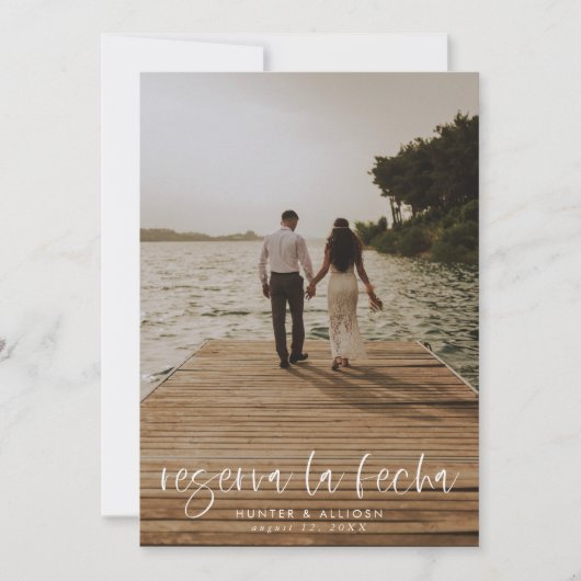 Reserva La Fecha Modernes Foto Einladung (Vorderseite)