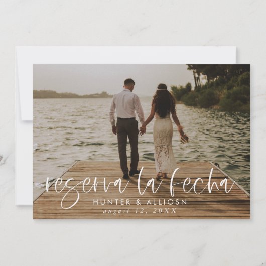 Reserva La Fecha Modernes Foto Einladung (Vorderseite)