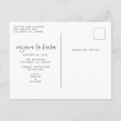 Reserva La Fecha Modernes Foto PostCard Ankündigungspostkarte (Rückseite)