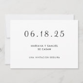 Reserva La Fecha Modernes Minimalistisches Spanisc Save The Date (Vorderseite)