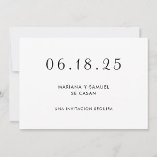 Reserva La Fecha Modernes Minimalistisches Spanisc Save The Date